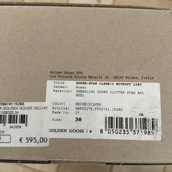 SUPER STAR SHEARLING GLITTER SNEAKS SIZE 8/38 - Picture 8 of 8